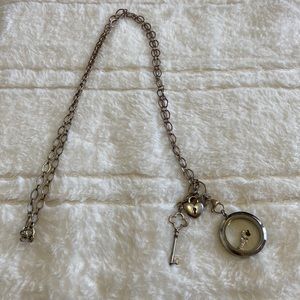 Origami Owl necklace locket and charms